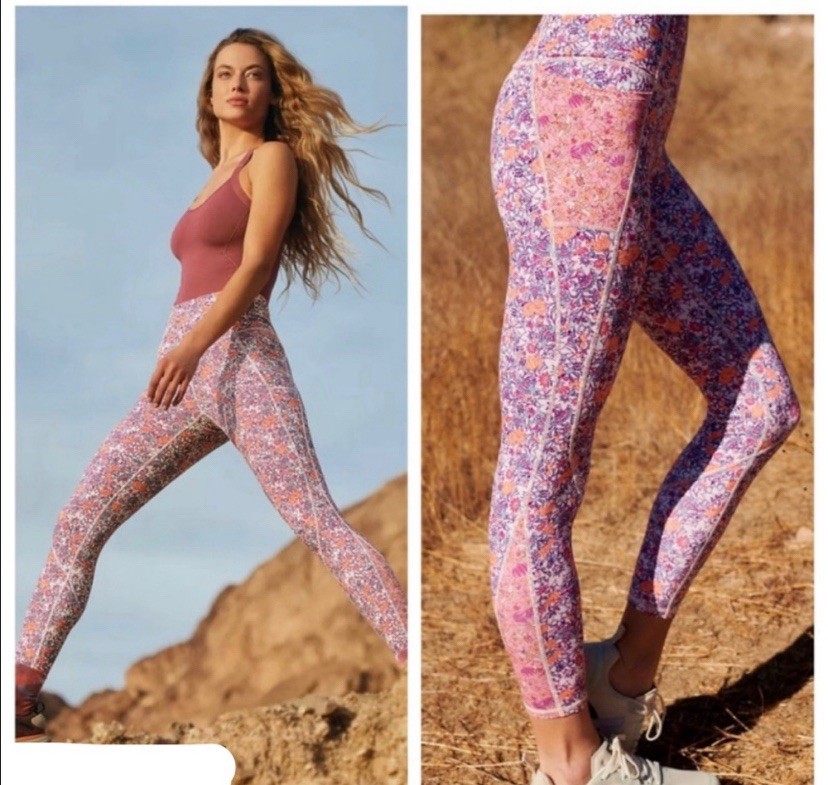 Free People Plie All Day Floral Leggings