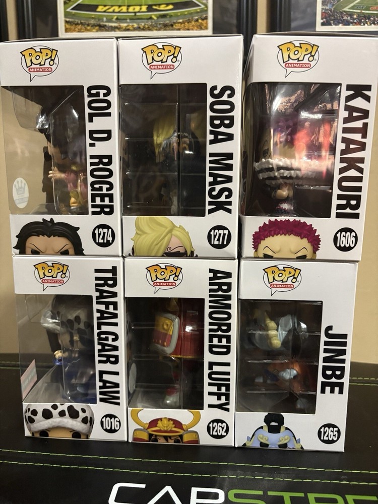 One Piece Funko Pop Bundle - Luffy Law Sanji Gol D Roger Free Shipping