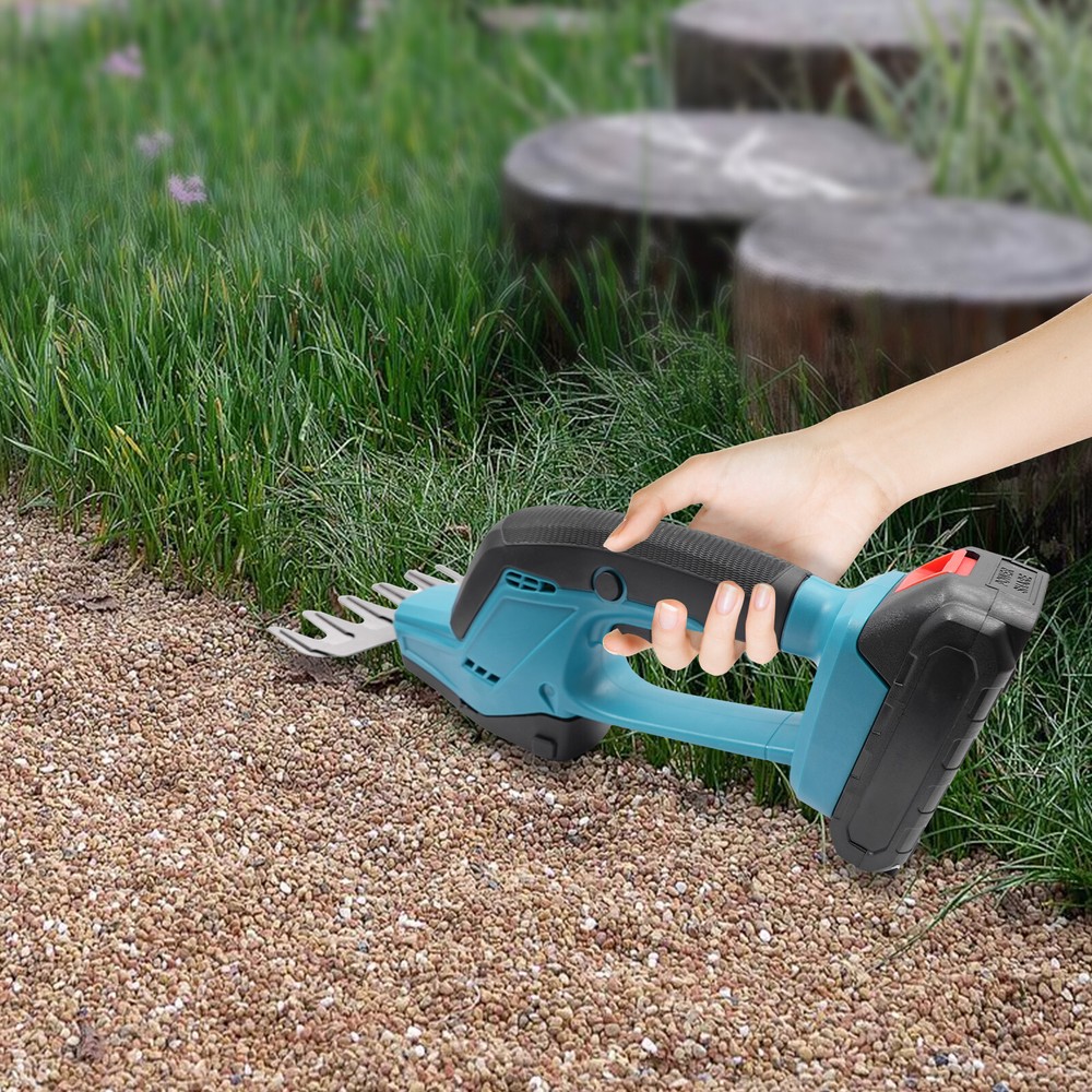 21V 2-in-1 Cordless Hedge Trimmer and Grass Shear with Battery