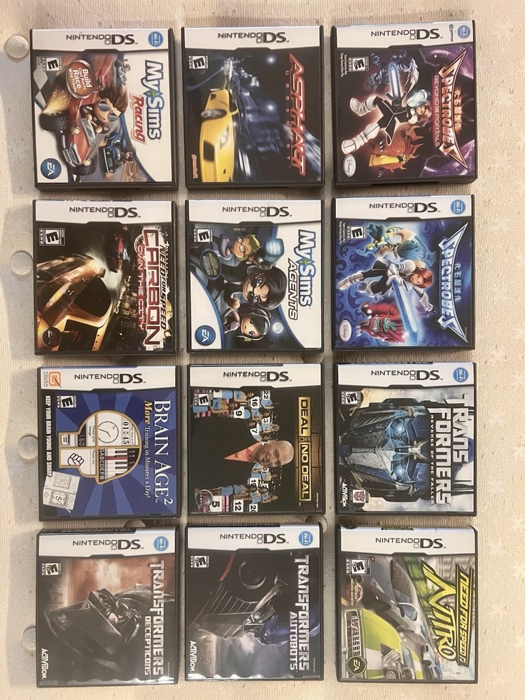 NintendoDS Game Lot! 12Games CIB! Sims, Spectrobes,Transformers,Need4speed, Etc!