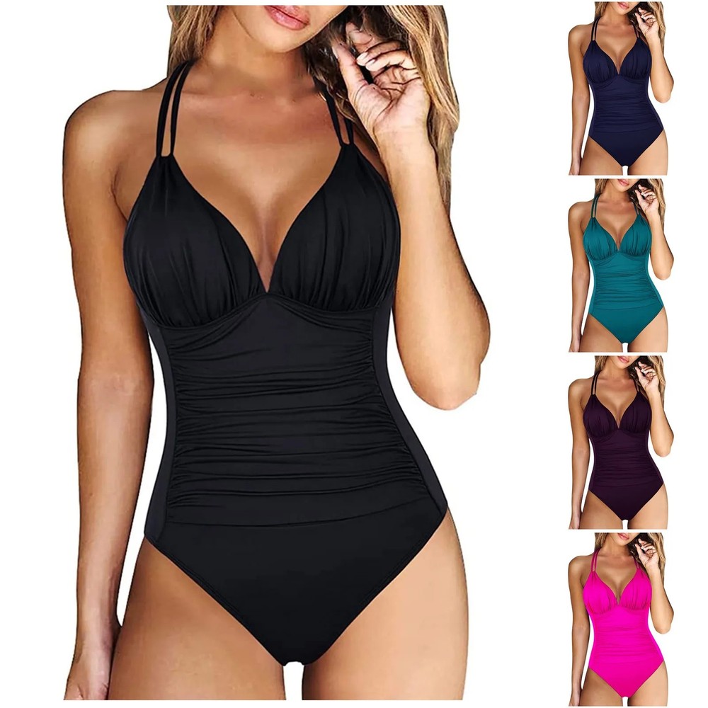 Sexy Female One-Piece Large Size Swimwear Push Up Women Plus Size Swimsuit New