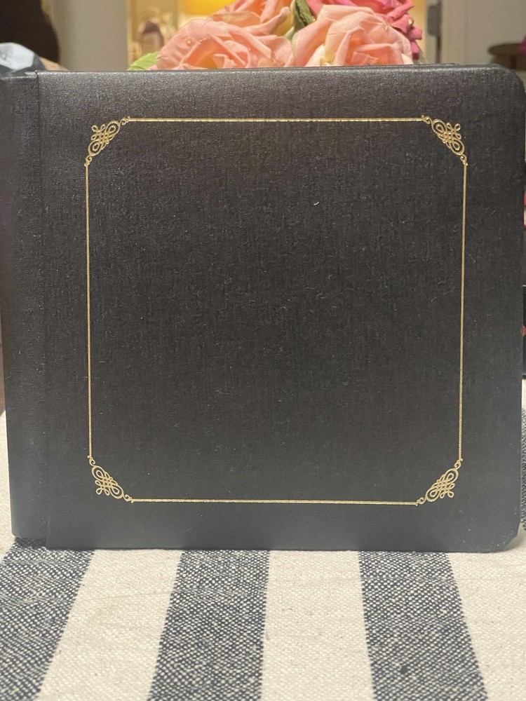 7x7 Creative Memories Black Photo Album with Gold Trim  