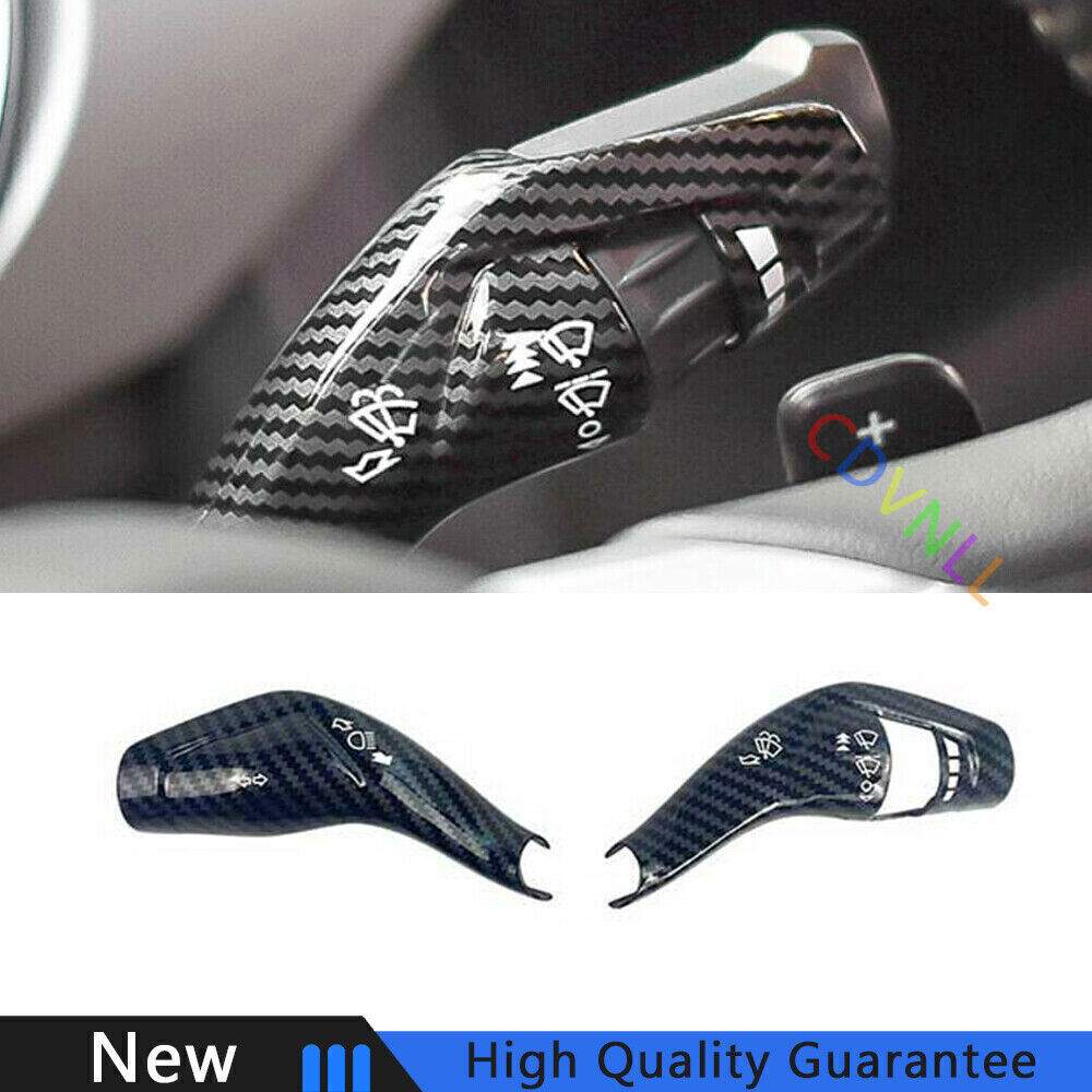 2015-2021 Ford Mustang Black Carbon Fiber Wiper Gear Lever Trim
