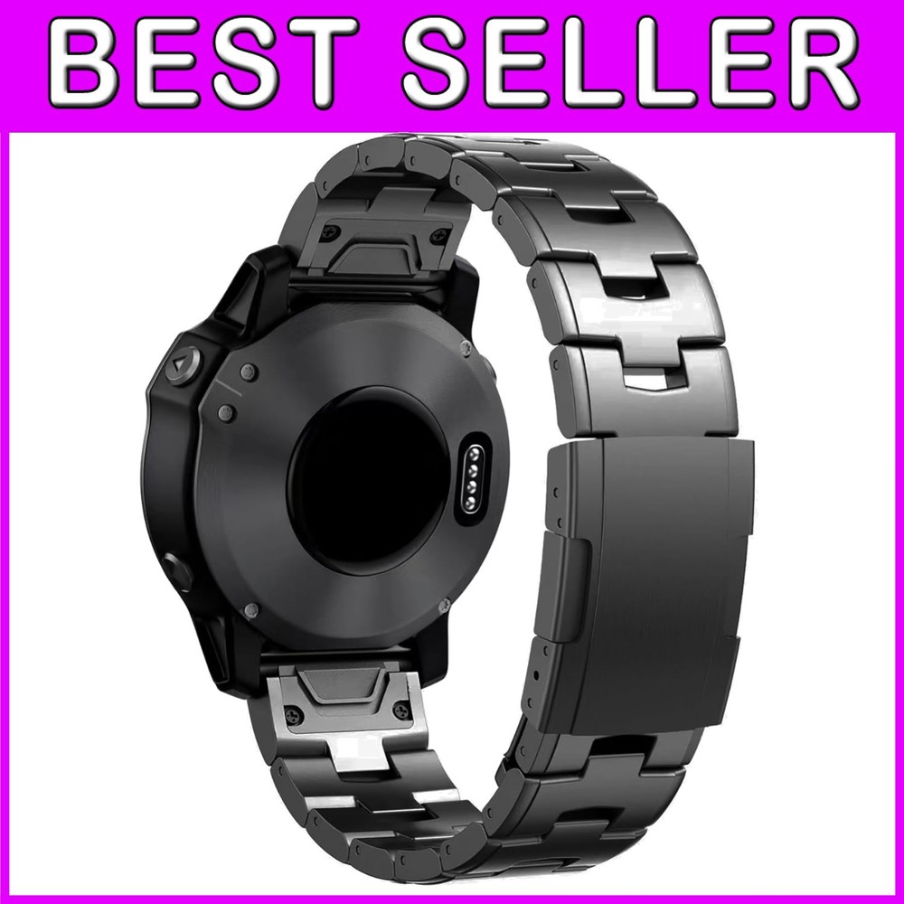 Lightweight Titanium Metal Watch Band for Fenix 5X/6X/7X - 26mm & 22mm Options