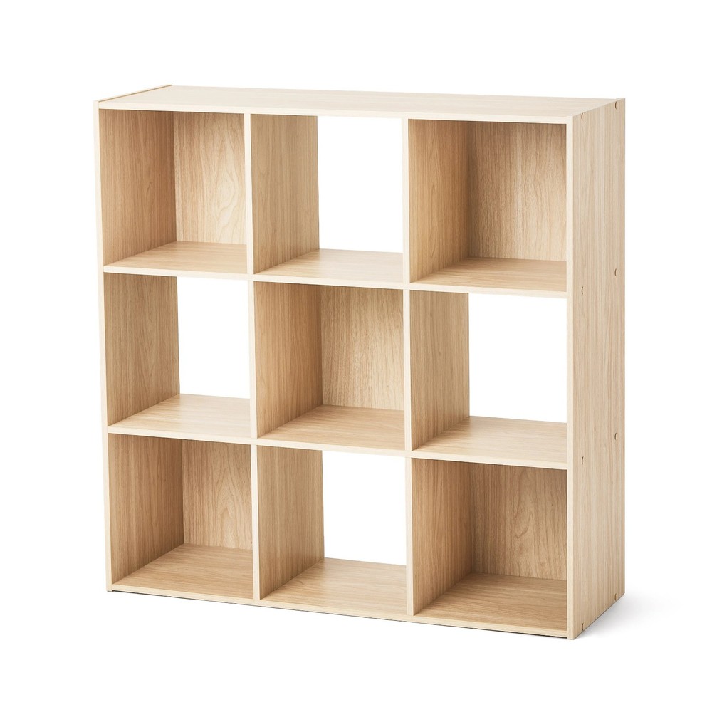 9-Cube Bookcase Shelf Spring Pine Storage Organizer Closet Display Unit