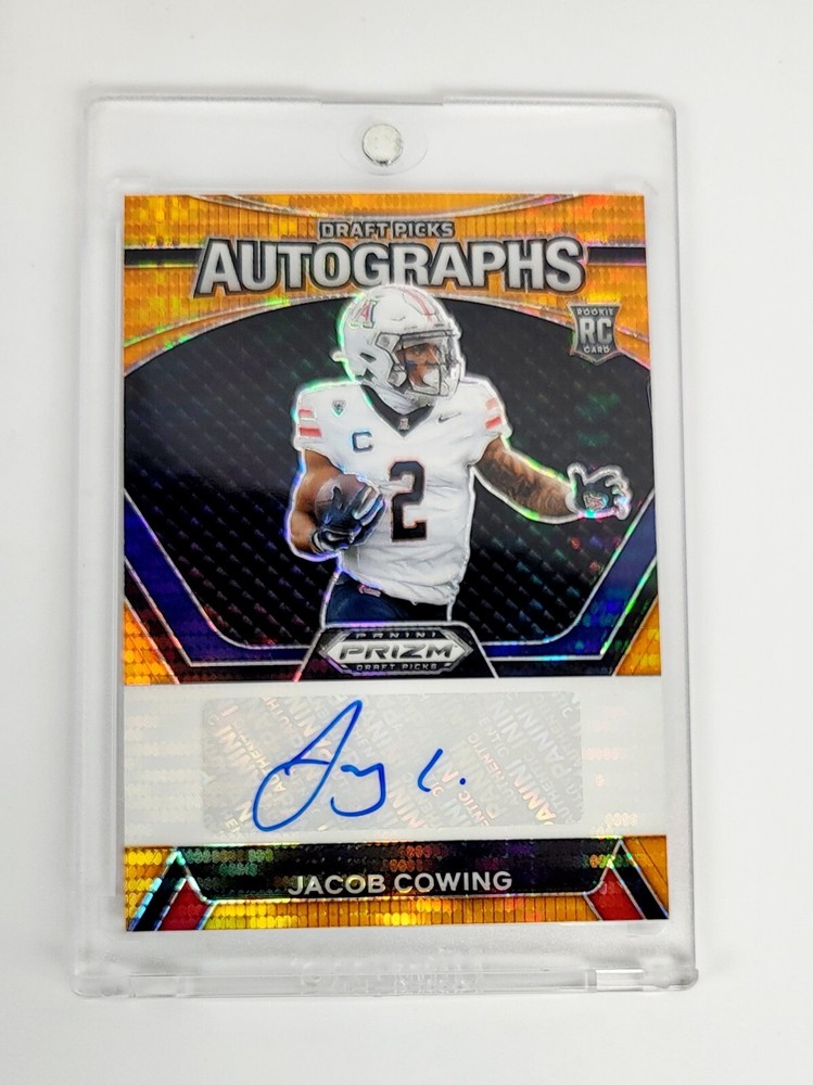2024 Prizm Jacob Cowing Orange Pulsar RC Auto #/49 Arizona Wildcats 49ers