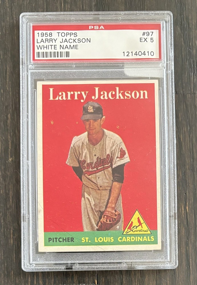 1958 Topps - Larry Jackson #97 Player Name in White
