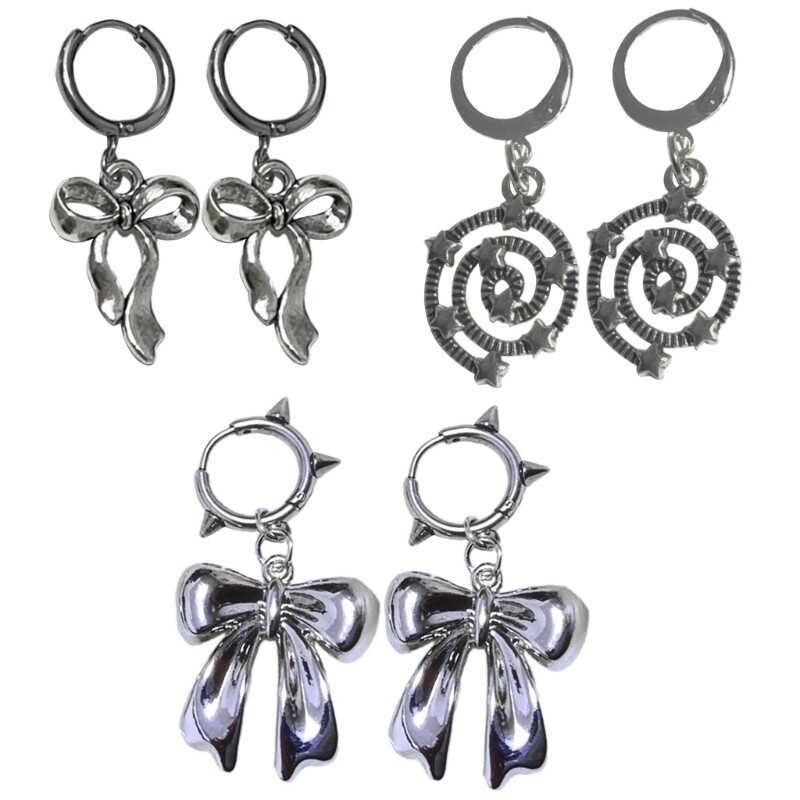 Temperament Dangle Earrings Simple Bowknot/Thread Star Pendant Earrings Jewelry