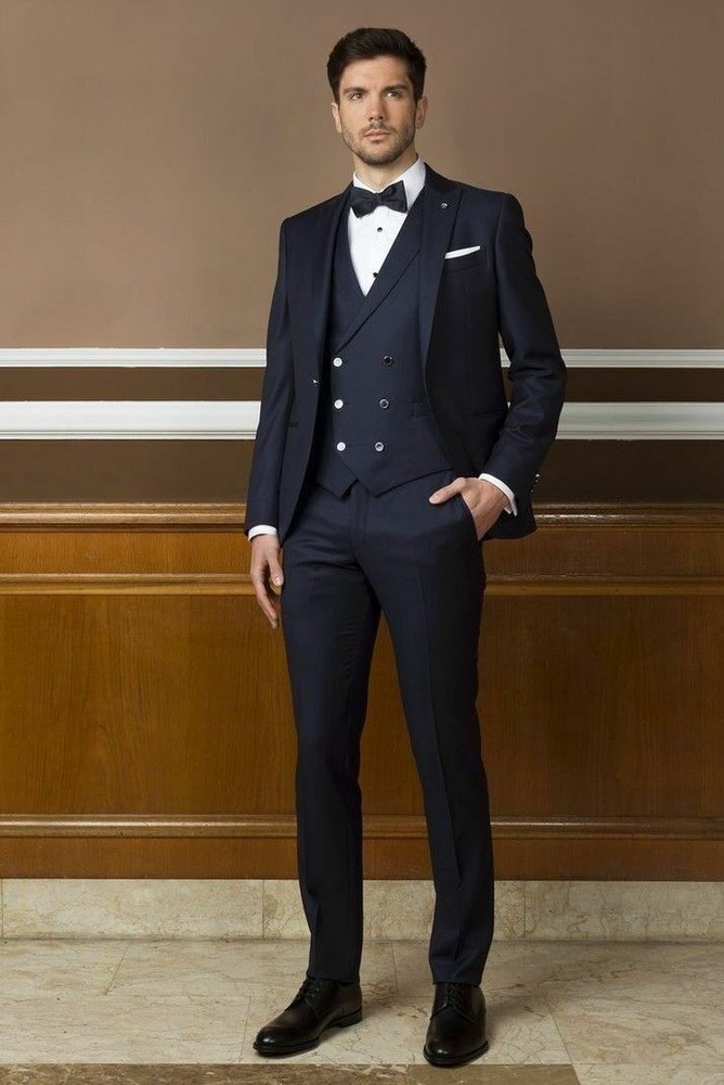 Men Suit Slim Fit Formal Business Prom Party Groom Tuxedo Wedding 3 Piece Custom