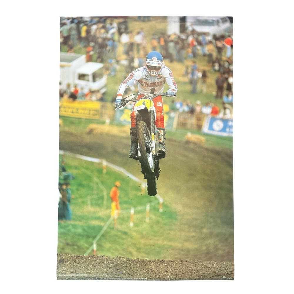 1980 Heikki Mikkola Yamaha Motocross Poster 24x36 Verkerke NOS Original NM- RARE