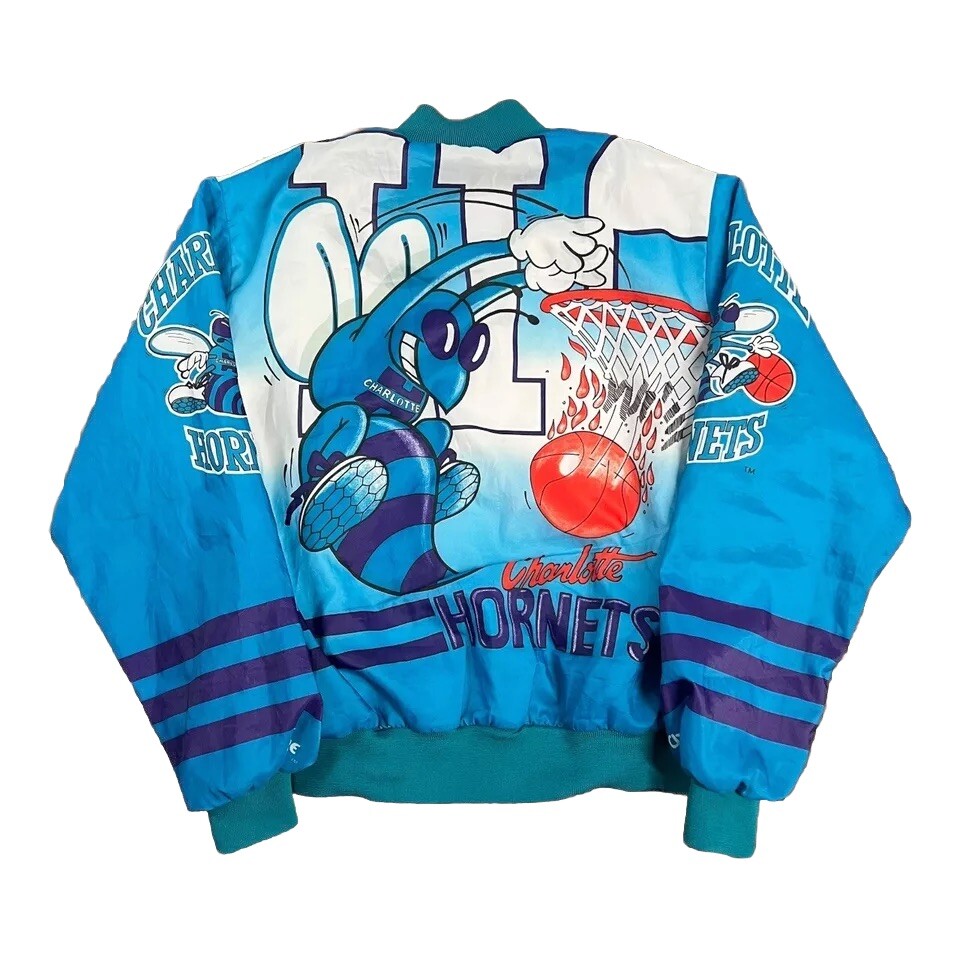 Vintage Chalk Line Charlotte Hornets Satin Jacket XL 90s NBA