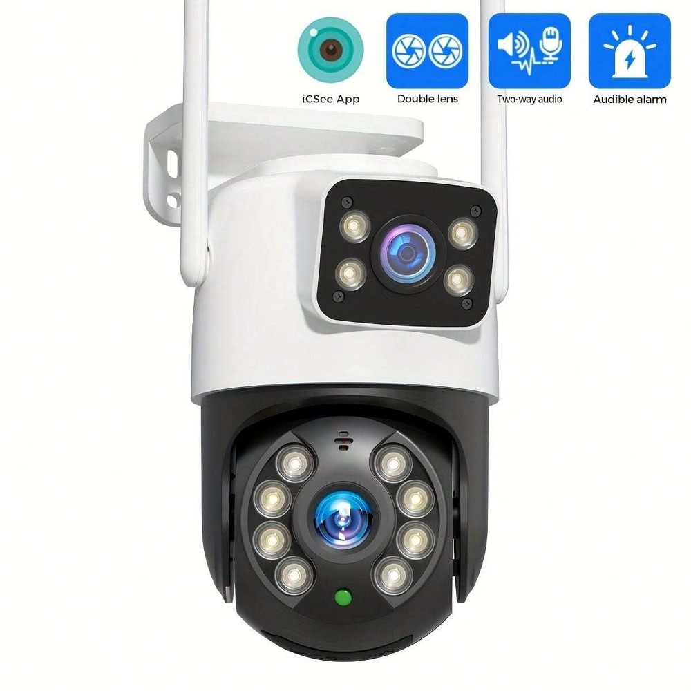 Hiseeu 3MP Dual Lens Wi-Fi Security Camera with Human Detection for Smart Home