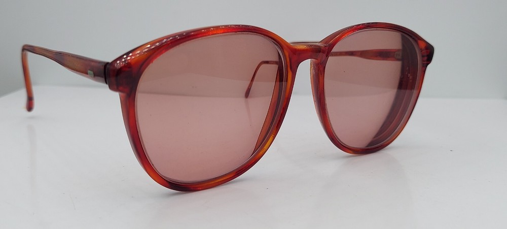 Vintage Mainstreet 229 Brown Oval Horn-Rimmed Sunglass Frames Only