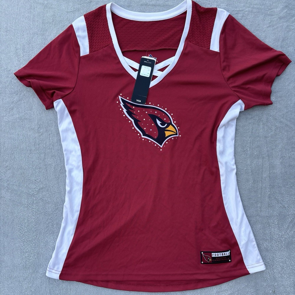 NFL Arizona Cardinals Officially Licensed Majestic Draft Me V Neck Tee - XL
