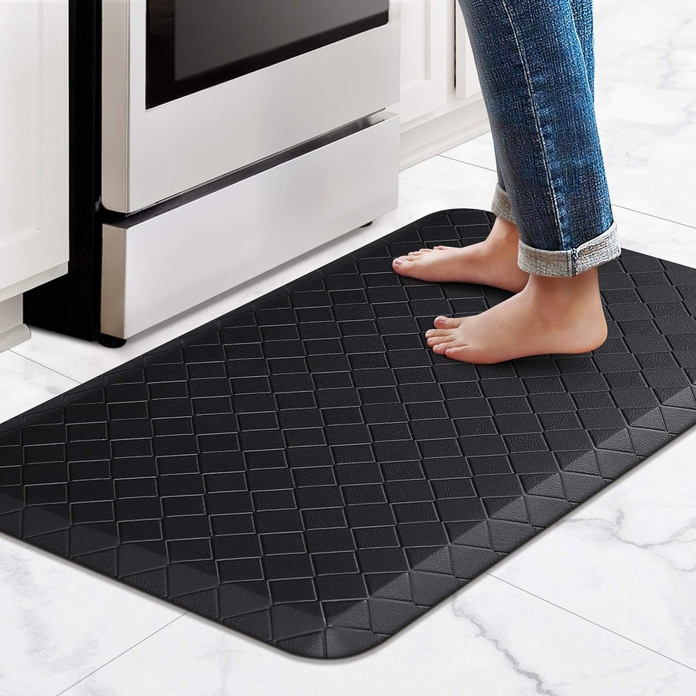 Cushioned Anti-Fatigue Floor Mat 17.3x28 Inch Thick Waterproof Non-Slip Rug