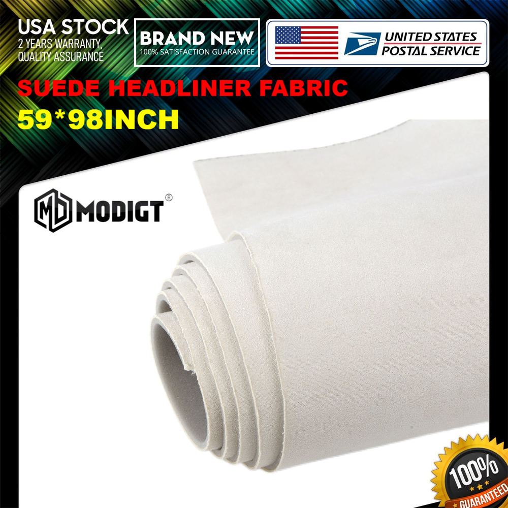 Deluxe Suede Cars Headliner Foam Material Fabric Upholstery Roof Liner Repair