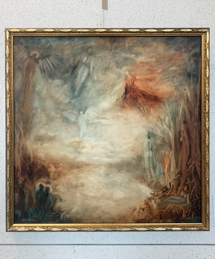 Original Oil Painting Custom Framed Canvas “Higher Realm II” 30x30 Chip Ghigna