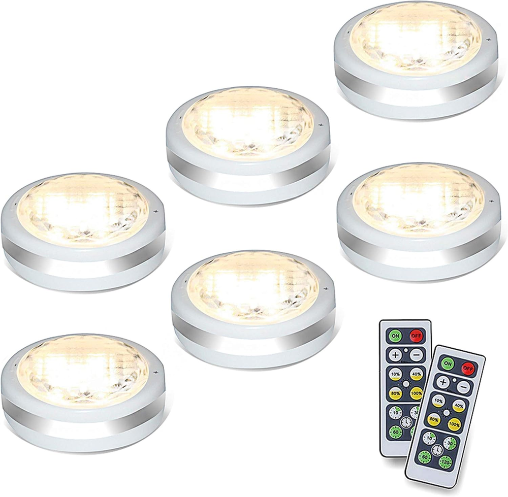 Puck Lights with Remote, Battery Operated under Cabinet Lighting, Led Tap Light