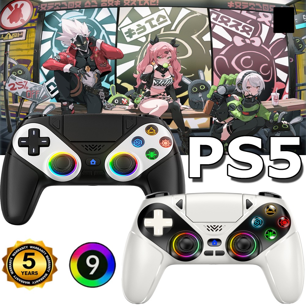1-2X For Playstation 5 PS5 DualSense Wireless Black丨White Controller w/Flash-NEW