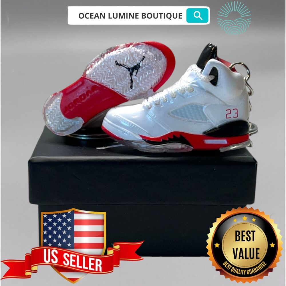 Air Jordan 3D Mini Sneaker Keychain, Shoe Keyring Shoe Box, Display Box Option