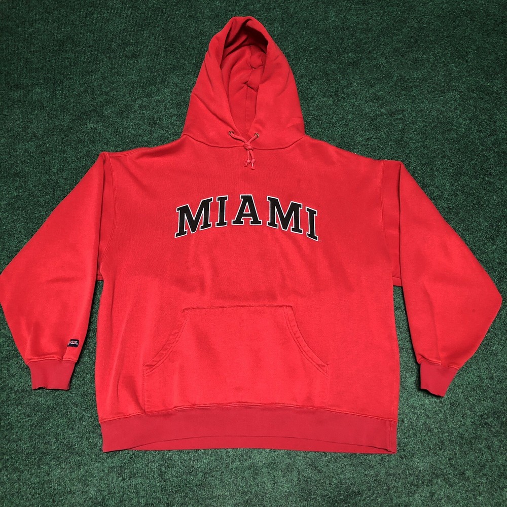 Vintage Miami RedHawks Jansport Hoodie Men’s Large Red College Apparel