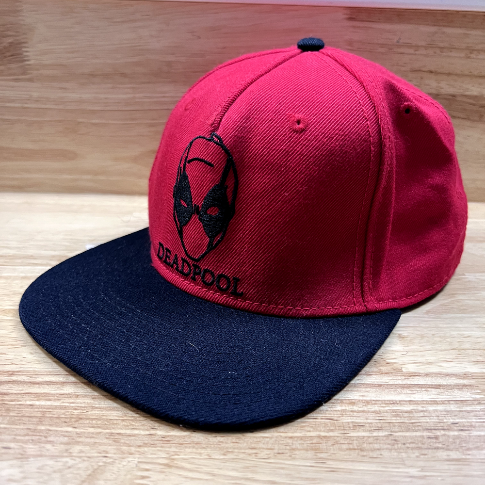Marvel Deadpool Hat Cap Snap Back Ball Red Black Flat Green Hero Print
