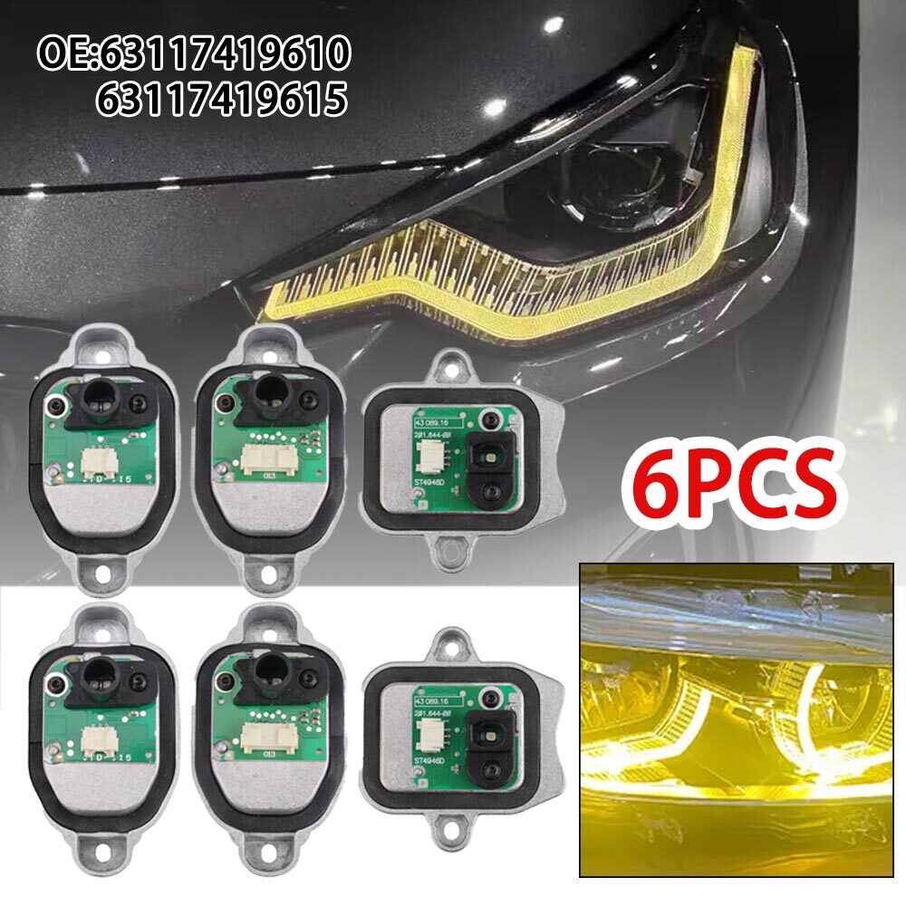 Yellow LED DRL Module Set For BMW 3 Series 320 325 330 335 LCI 2015-19 Headlight