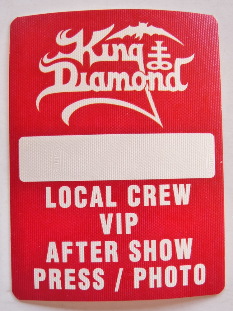 King Diamond Concert Tour Red Backstage Pass D14