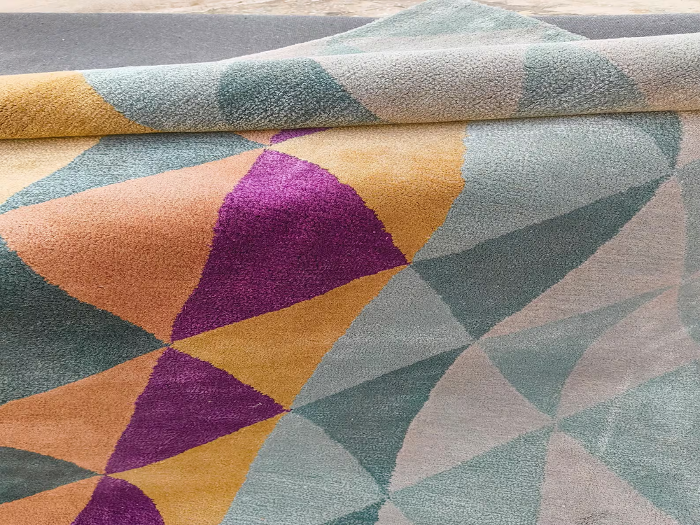 New Luxury Hand Tufted Wool  Silk Rug |  Pile  Rug | Home Decor | Living room