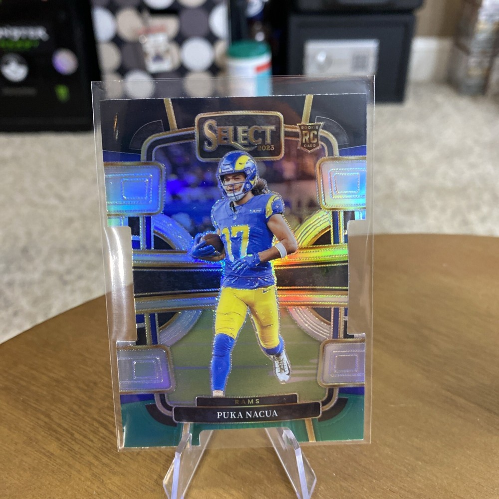 2023 Panini Select Puka Nacua Concourse Black & Green Premier Die-Cut RC No.56