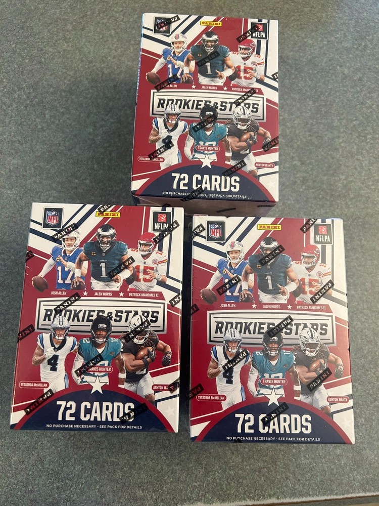 2025 PANINI ROOKIES & STARS FOOTBALL HOBBY DIRECT BLASTER BOXES--3 BOX LOT