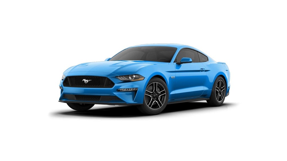 2023 Ford Mustang GT Fastback Grabber Blue Metallic POSTER 24 X 36 INCH