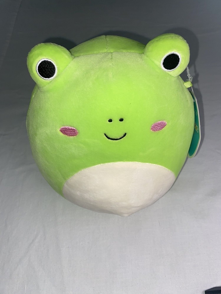 Rare 8 Inch Squishmallow Wendy Frog Plush with Tags Green White Eyes