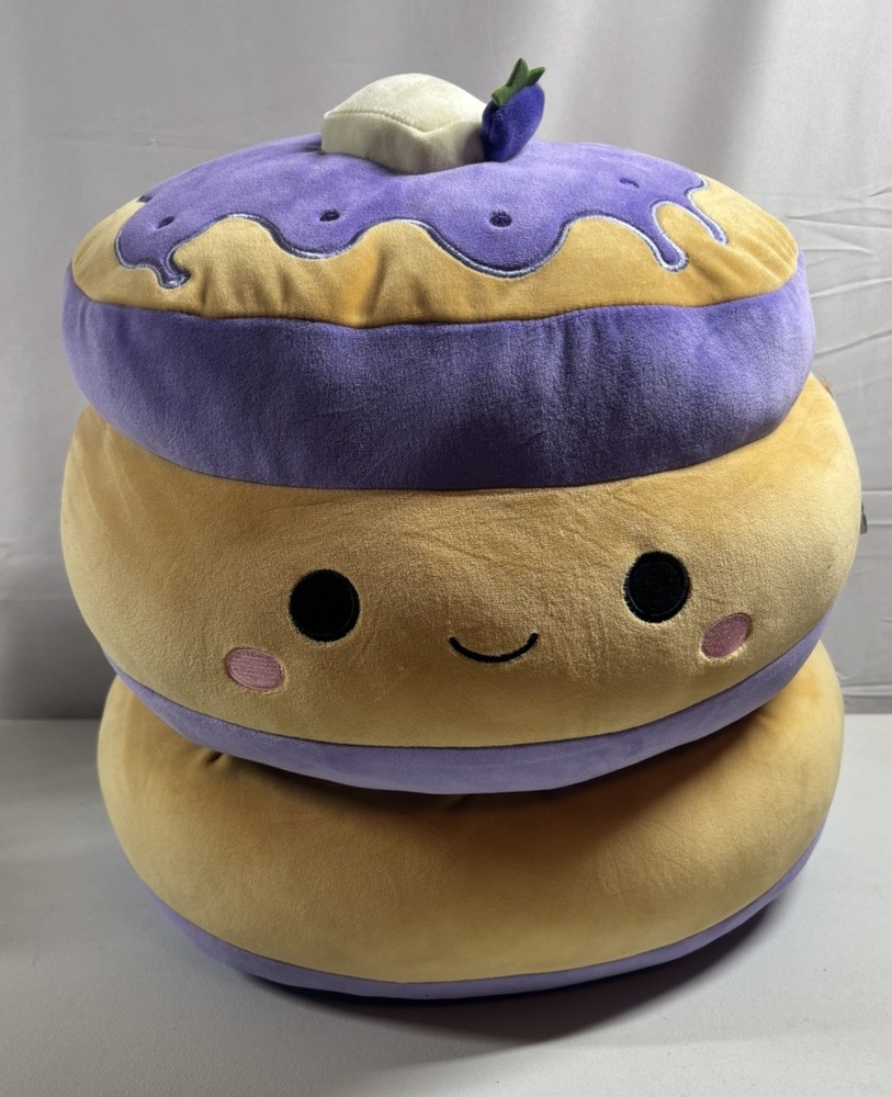 Squishmallow 16” Paden The Blueberry Pancake Food Soft Plush Toy Kellytoy New