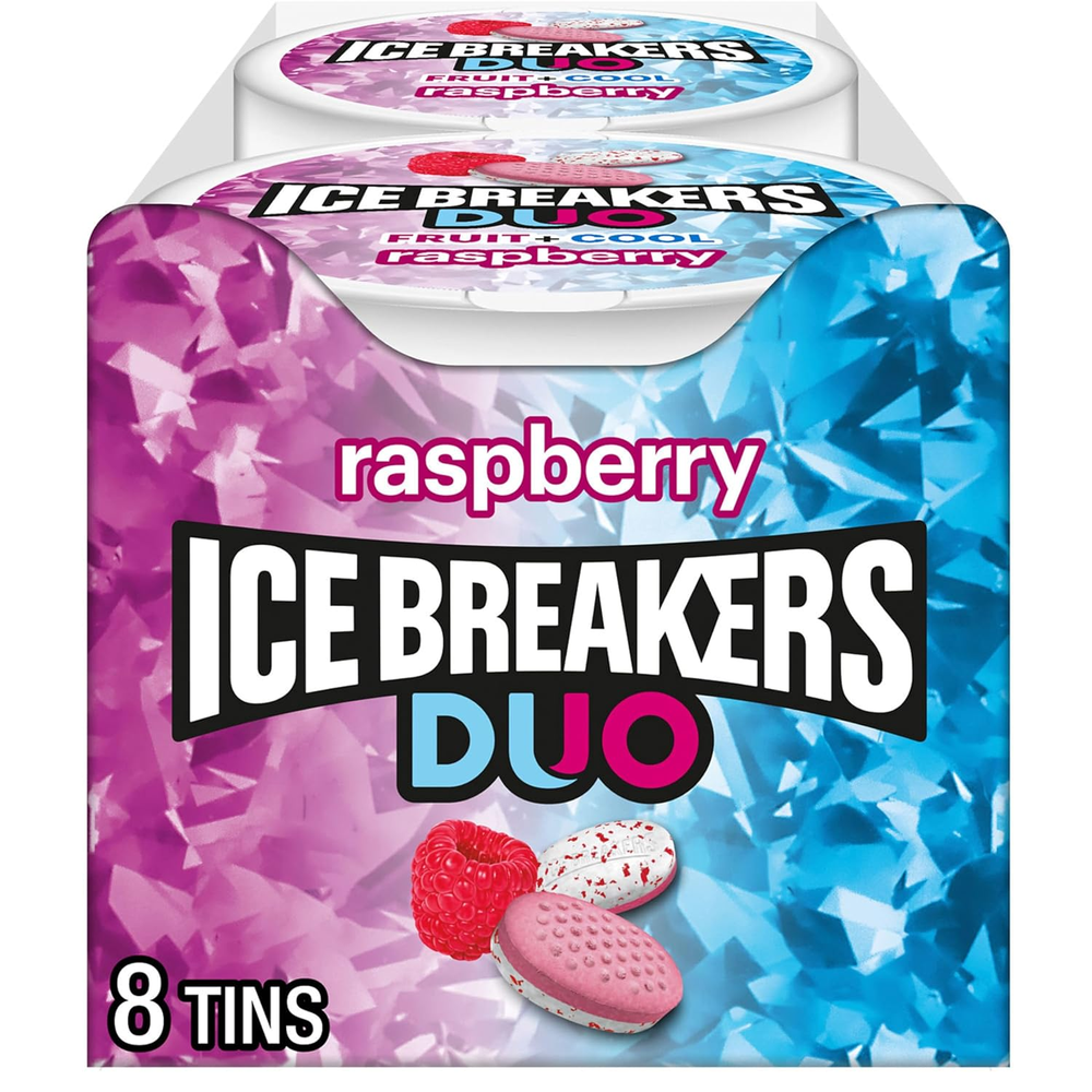 Sugar-Free Duo Fruit Cool Raspberry Mints Pucks 1.3oz 8-Pack