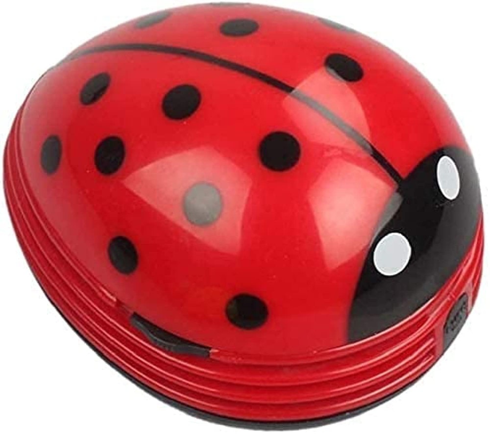 Cute Red Beetle Mini Desktop Vacuum Cleaner for Dust Eraser No. 002