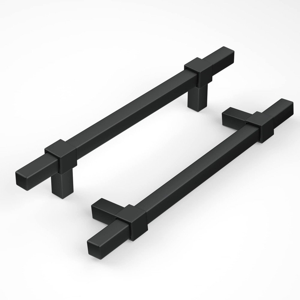 10 Pack Cabinet Handles Matte Black Cabinet Pulls 5 Inch Hole Center Drawer P...