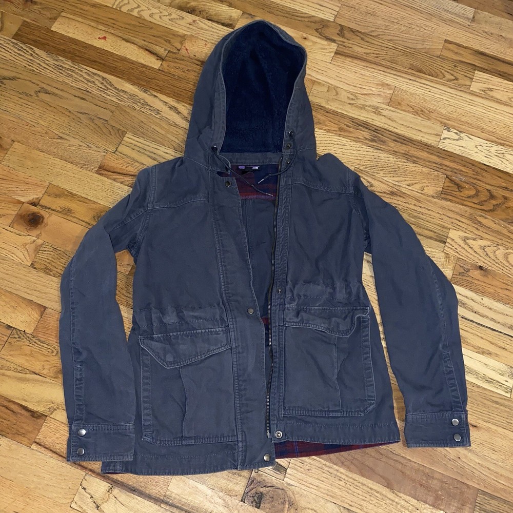 Womens Patagonia Prairie Dawn Jacket Size Small Navy Blue Charcoal Zip Up GUC