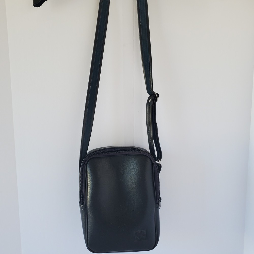 Vintage Kodak Camera Bag Case, Black W/ Soft Blue Interior.