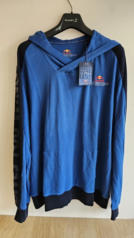 F1 Red Bull Racing Hoodie Gives You Wings Men’s Pullover Navy 2XL BNWT