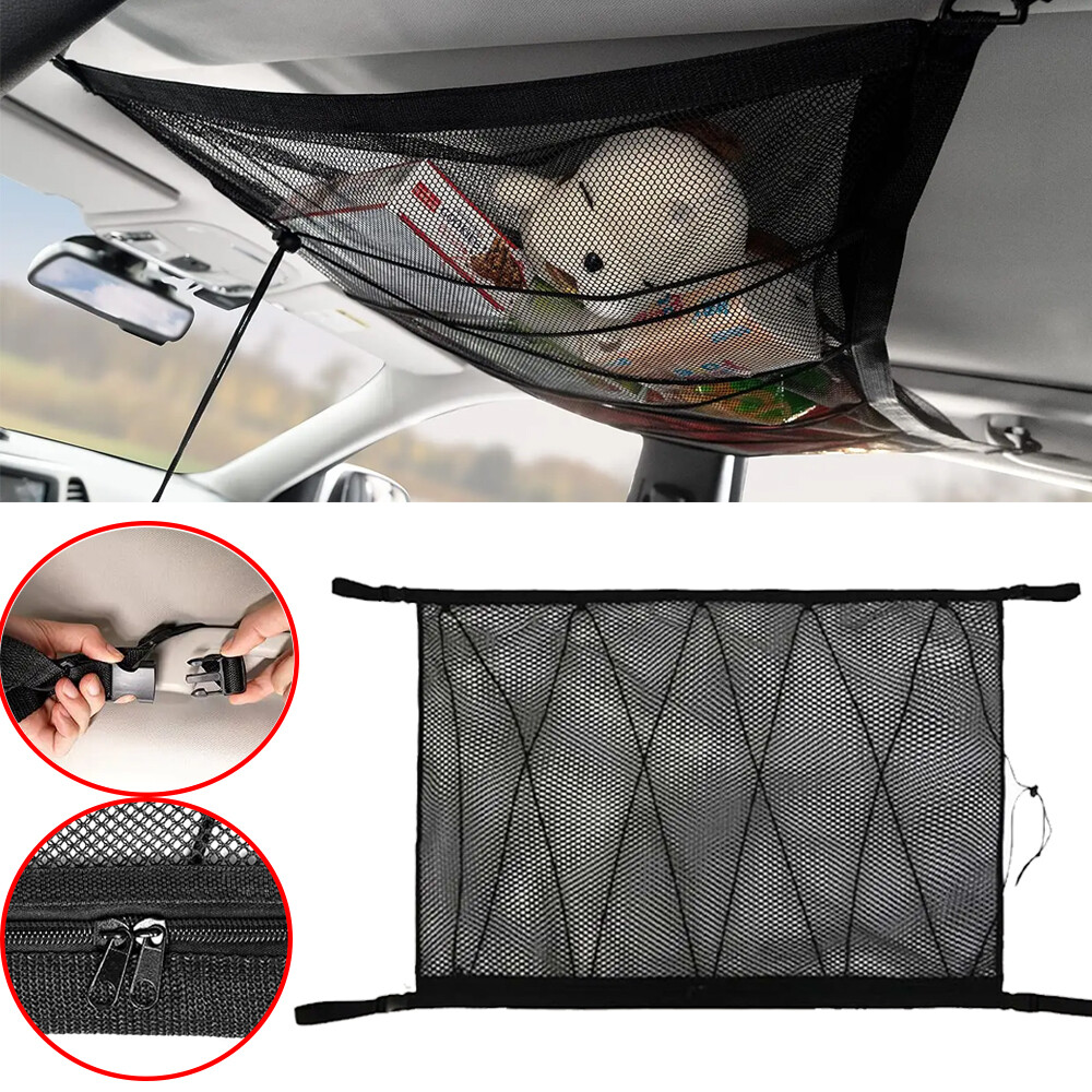 Chevrolet 4-Door Car Roof Ceiling Cargo Net Storage Bag Pouch