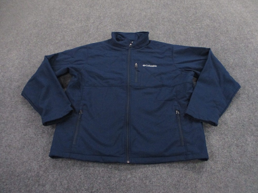 Columbia Jacket Mens XL Blue Active Lined Outdoors Camping Hiking Tech Adult