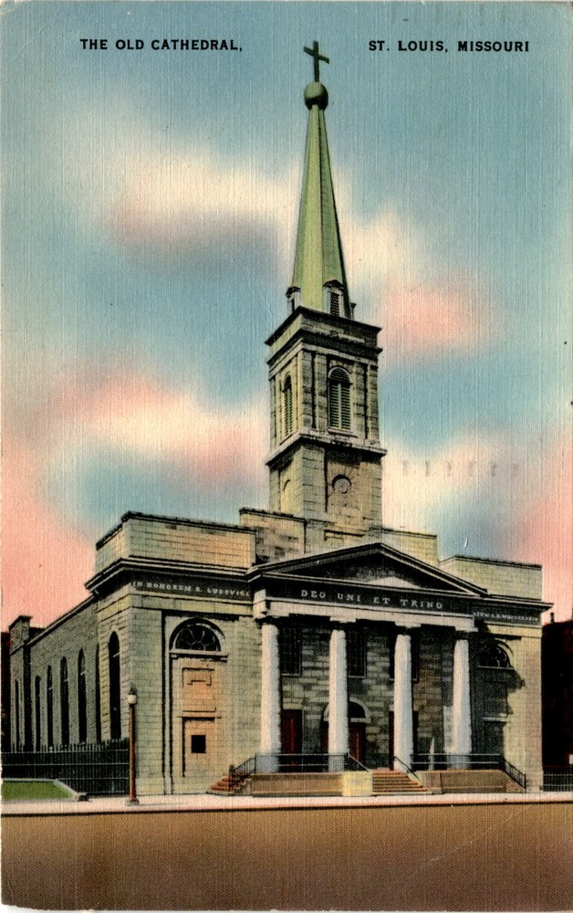 THE OLD CATHEDRAL, ST. LOUIS, MISSOURI, WALNUT STREET Postcard