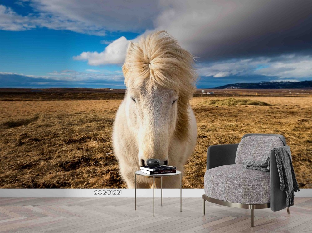 3D Sky Grassland Horse Landscape Wall Murals Wallpaper Murals Wall Sticker 3