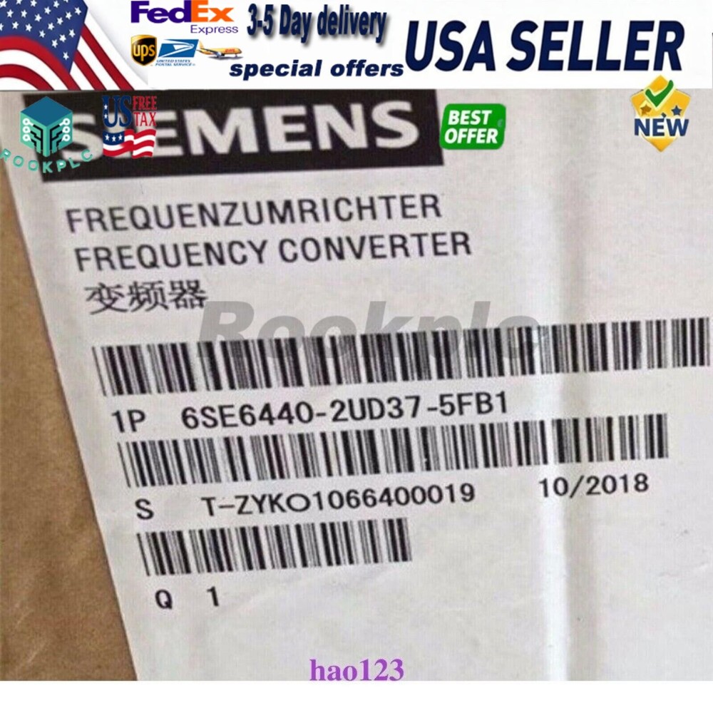 New Siemens 6SE6440-2UD37-5FB1 6SE64402UD375FB1 MICROMASTER440 without filter