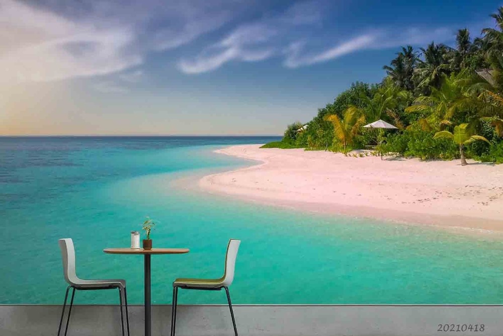 3D Sea Beach Tropical Landscape Wall Murals Wallpaper Murals Wall Sticker