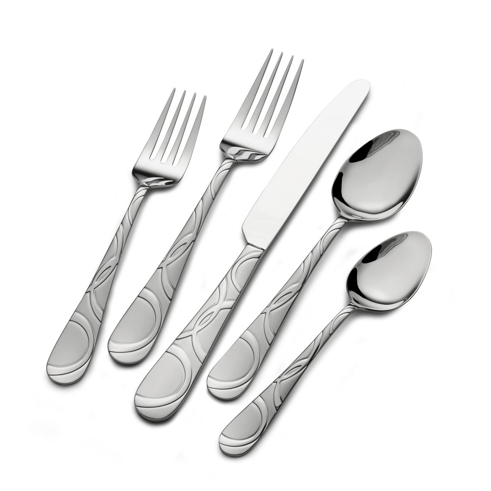 Garland Frost 53-Piece Stainless Steel Flatware Serving Utensil Set and Steak...
