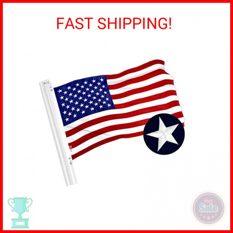 USA Flag 2x3 Ft ToughWeave Embroidered Polyester - G128