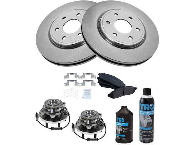 Front Brake Pad and Rotor and Wheel Hub Kit fits Equator 2009-2012 4WD 58JBVK