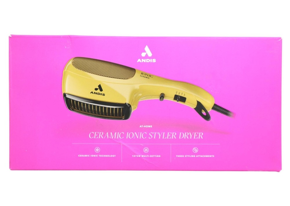 Andis At-Home 1875-Watt Ceramic Tourmaline Ionic Styling Hair Dryer Set - Gold